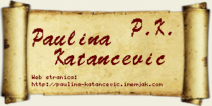 Paulina Katančević vizit kartica